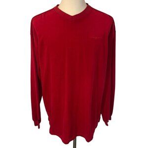 Fubu Y2K Velour Sweatshirt Men XXL Red Logo Hip Hop Rap Streetwear India